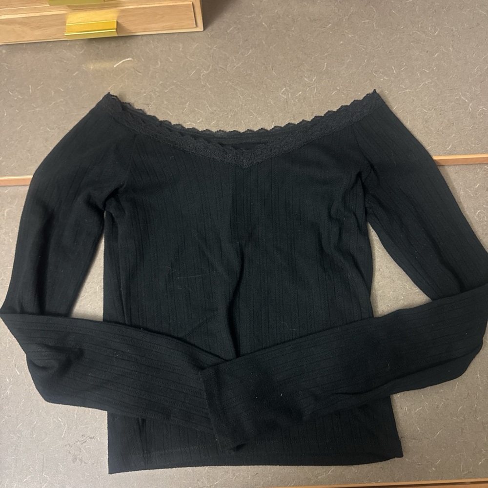 Hollister Black Long Sleeve Top